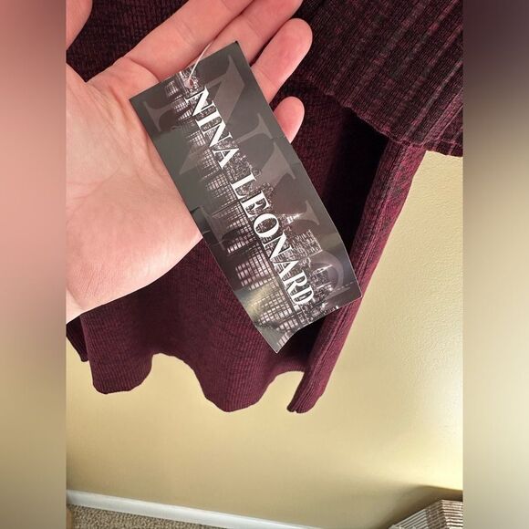 NWT NINA LEONARD sweater dress - Picture 6 of 8